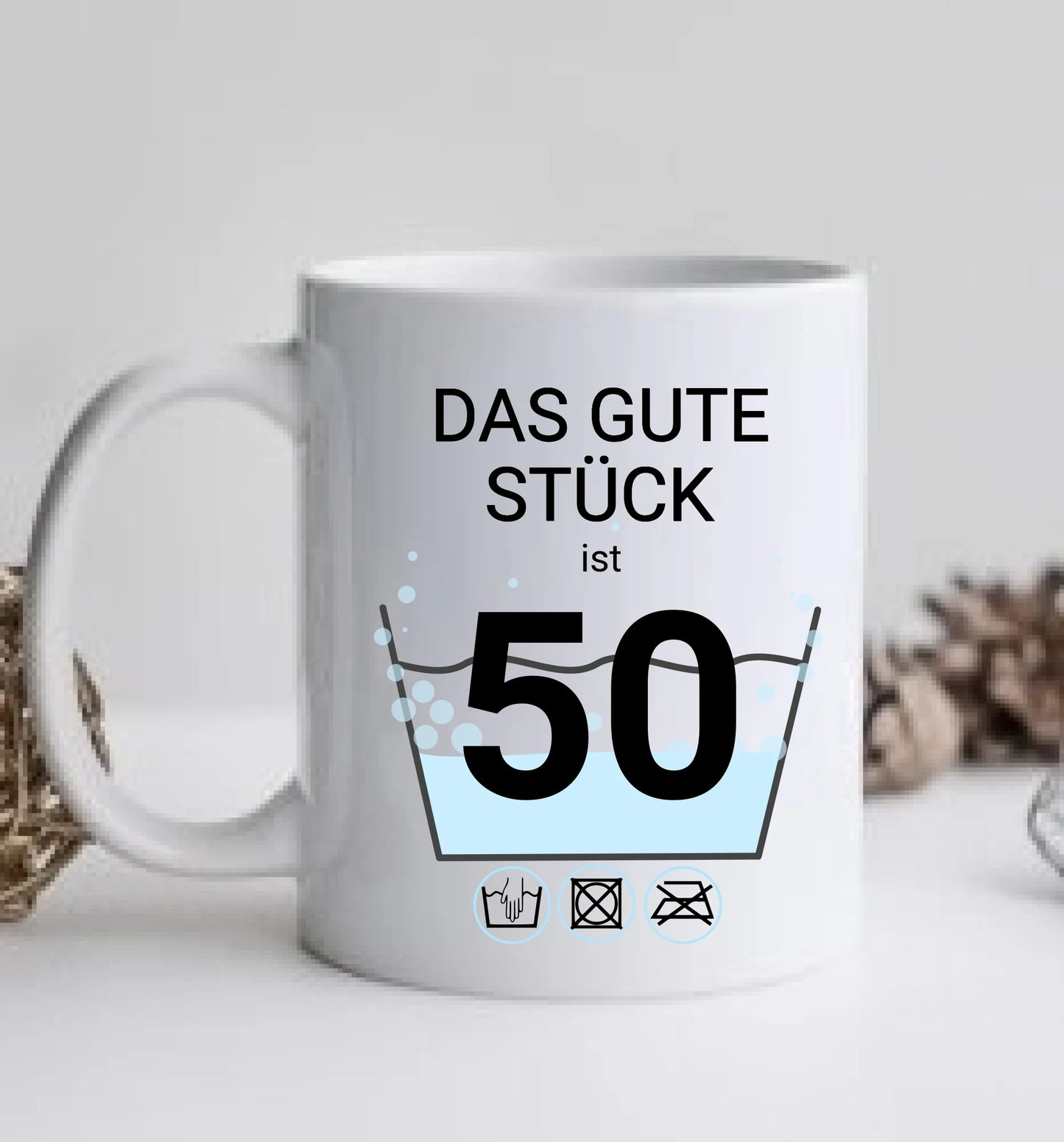 Geburtstageschenk personalisierte Tasse - 50 Jahre Schonend behandeln - das gut Stück ist 18mit Geburtstagszahl und Namenpersonalisiert. Geschenkidee Geburtstag