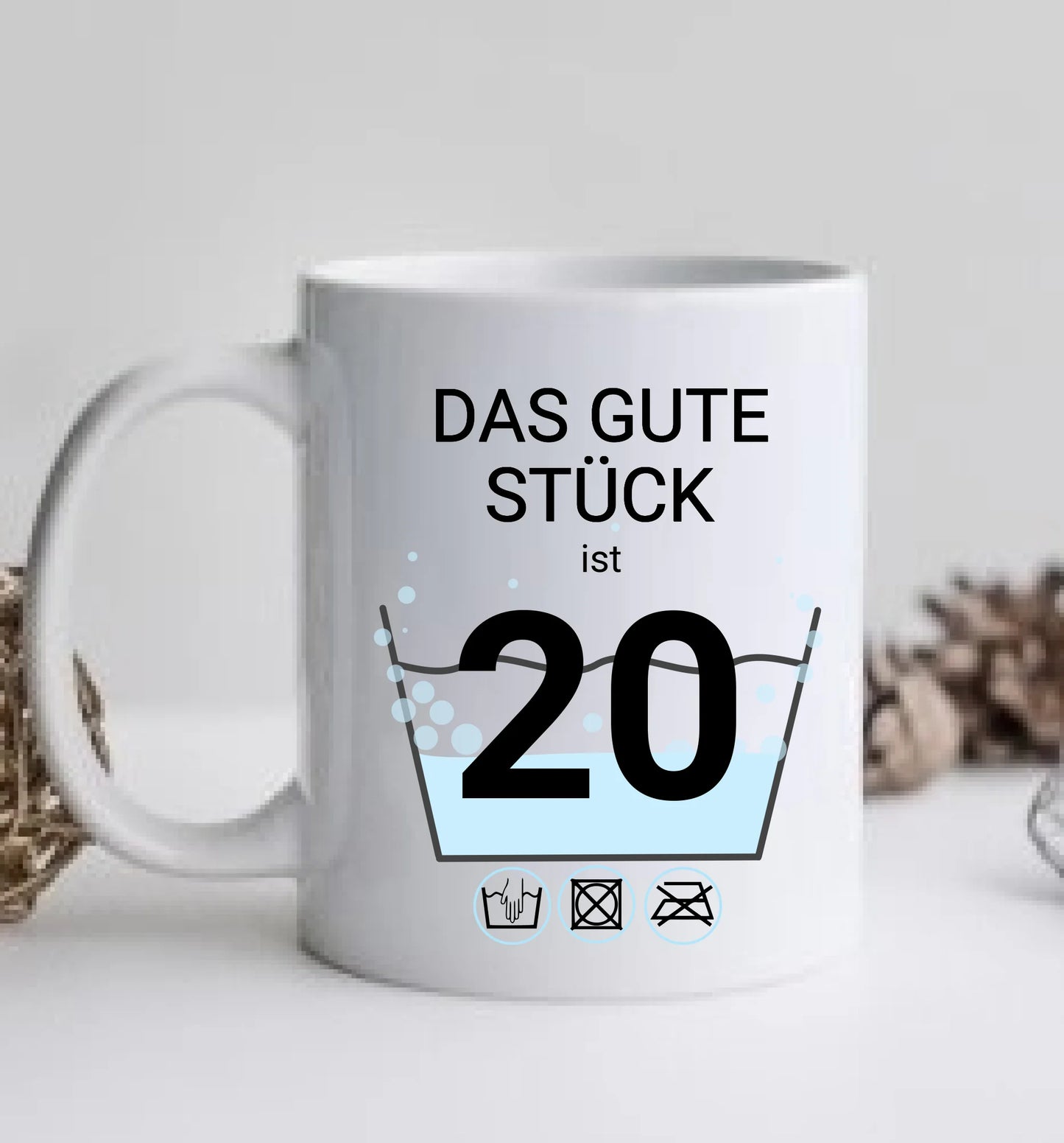 Geburtstageschenk personalisierte Tasse - 20 Jahre Schonend behandeln - das gut Stück ist 18mit Geburtstagszahl und Namenpersonalisiert. Geschenkidee Geburtstag