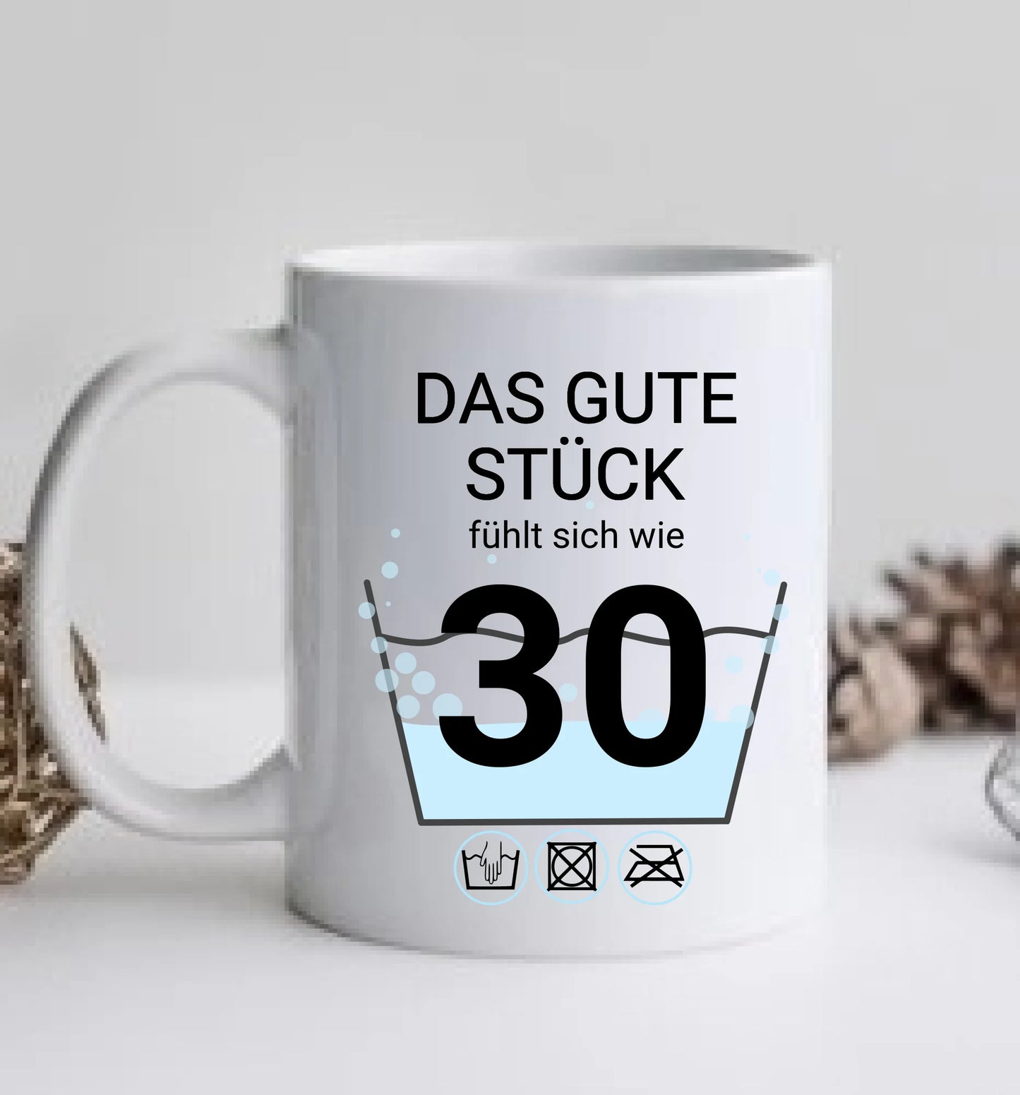 Geburtstageschenk personalisierte Tasse - Schonend behandeln - das gut Stück ist 35, 40, 50, 60, 70 mit Geburtstagszahl und Namenpersonalisiert. Geschenkidee Geburtstag Mama. Papa, Oma und Opa.