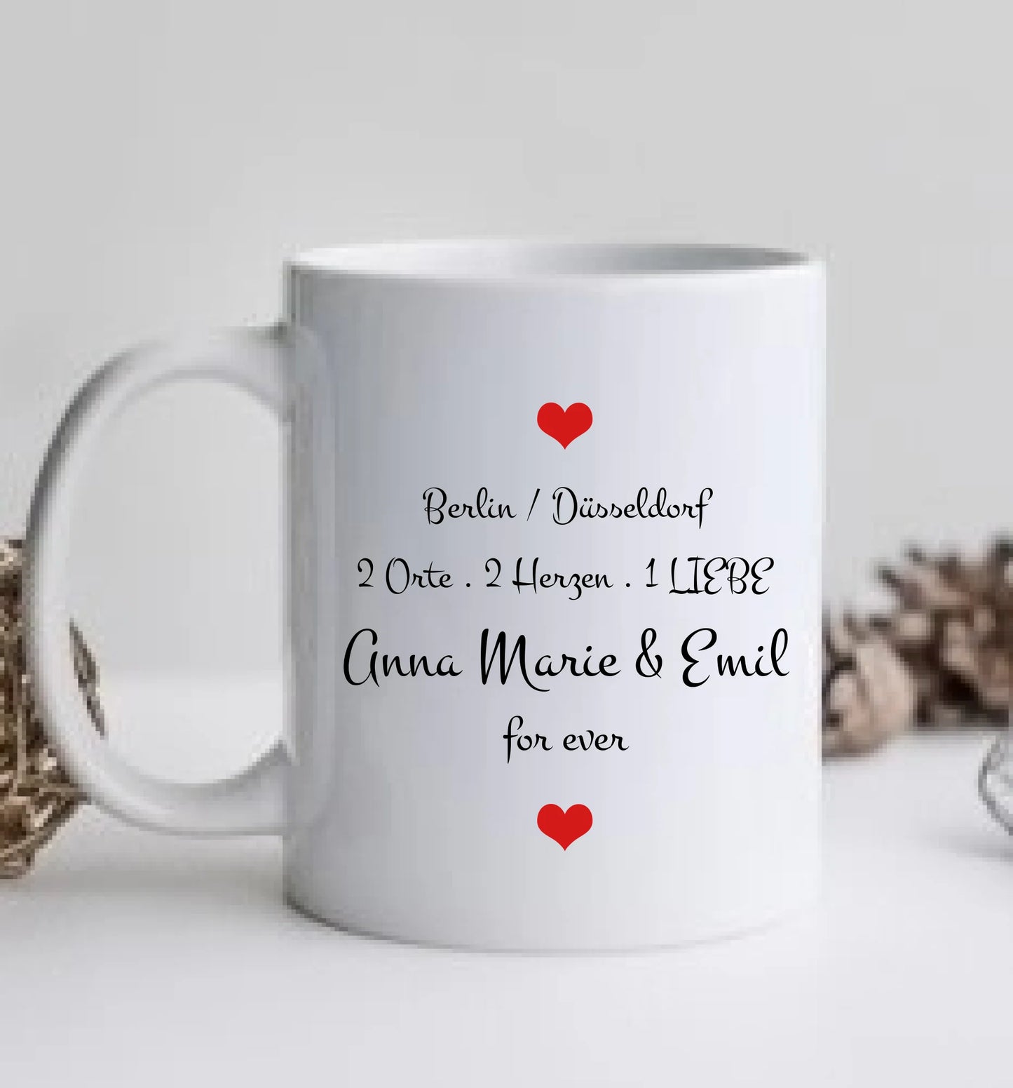 Personalisierte Tasse, wo alles begann, Kennenlernorte, Partner Geschenk Freund - Lebenspartner - Freundin - Valentin - Hochzeitstag