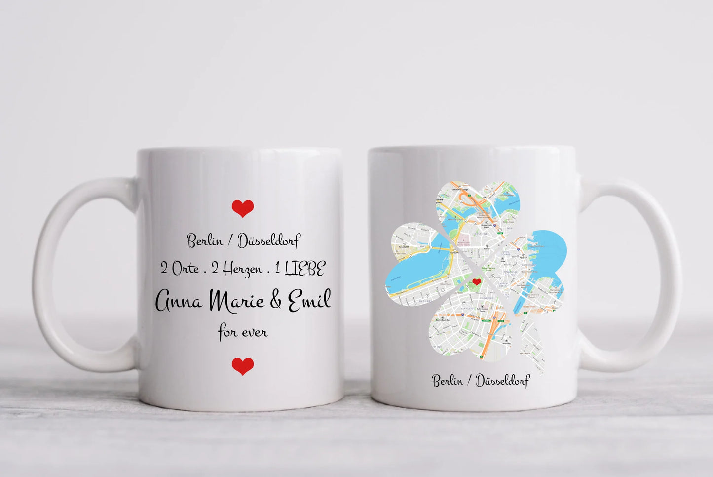Personalisierte Tasse, wo alles begann, Kennenlernorte, Partner Geschenk Freund - Lebenspartner - Freundin - Valentin - Hochzeitstag