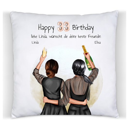 Geburtstagsgeschenk 21 Jahre personalisiertes Geschenk Kissen | Geschenk Freundin, Tochter, Schwester | Kollegin Premium Kissen (Plüschoberfläche) Premium Kissen