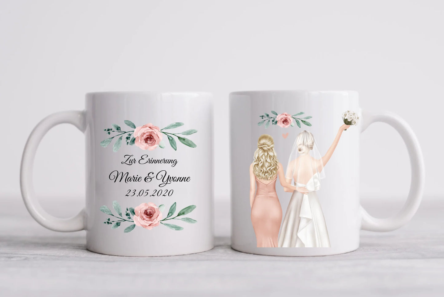 Personalisierte Tasse Geschenk Trauzeugin - Brautgeschenk - Hochzeitsgeschenk