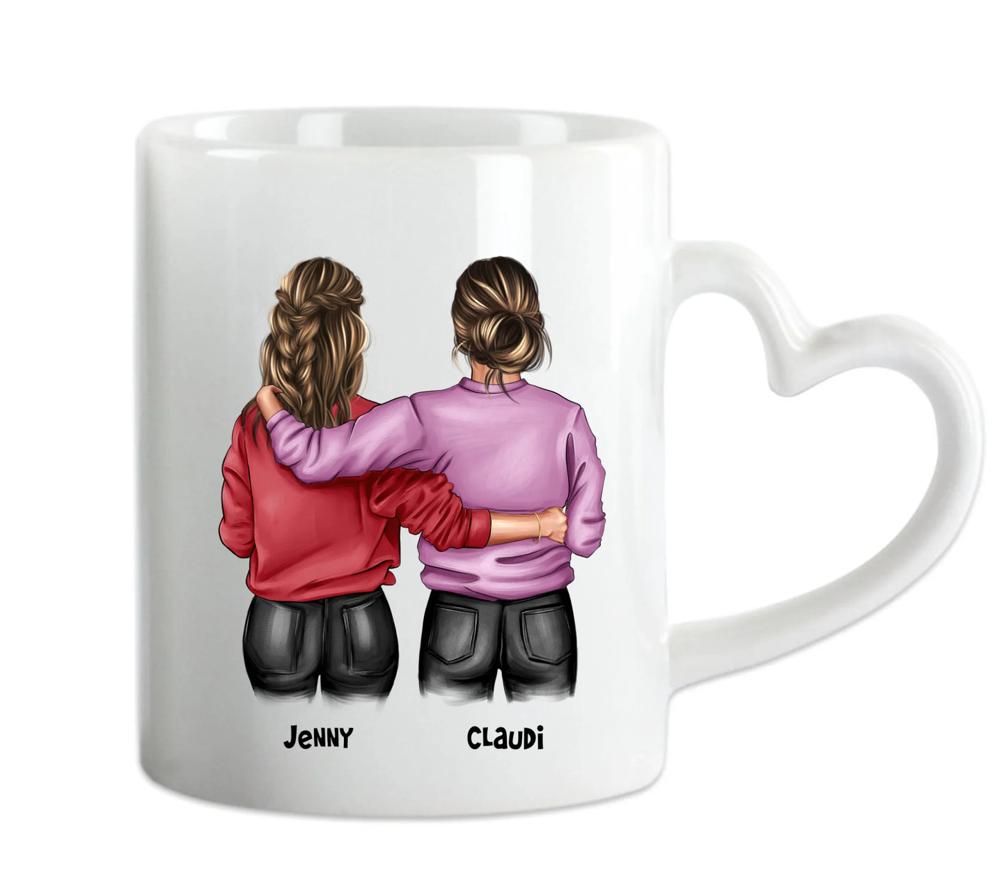 BFF - Besties | Beste Freundin Tasse personalisiert für 2 Mädchen
