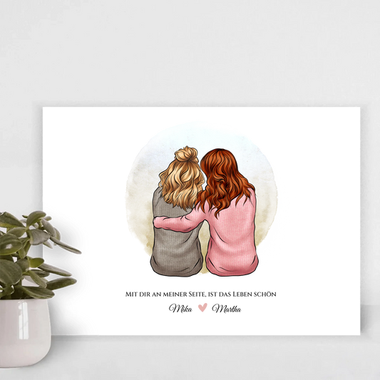 Poster Geschenk für die beste Freundin mit Spruch | Personalisierte Geschenkidee Posters Poster