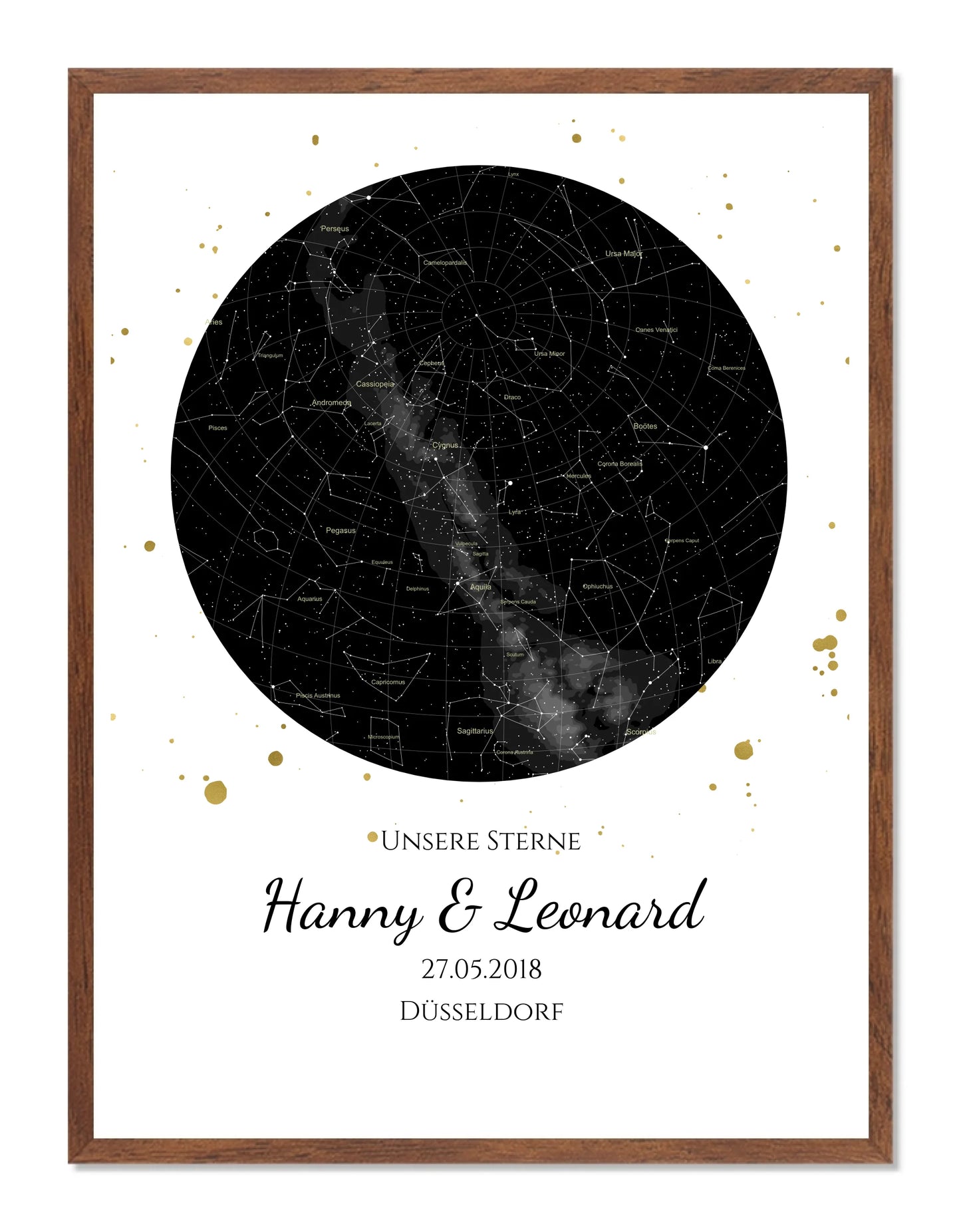 Hochzeitsgeschenk | Personalisierte Sternkarte |  Sternenhimmel Poster | Sternkarte Geschenk zur Hochzeit, zur Geburt, zur Taufe