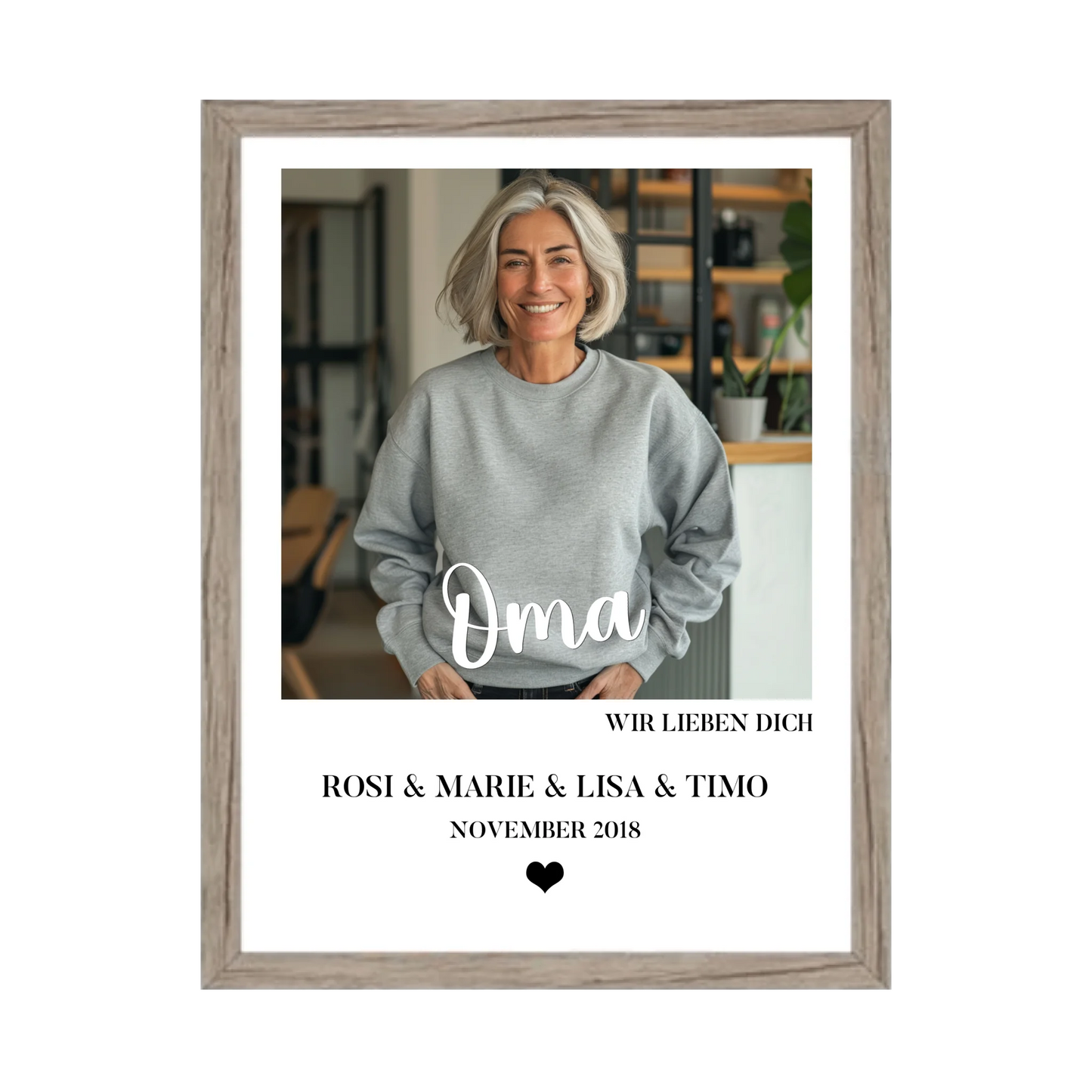 Oma Foto Poster Geschenk personalisiert mit Foto, Namen & Text
