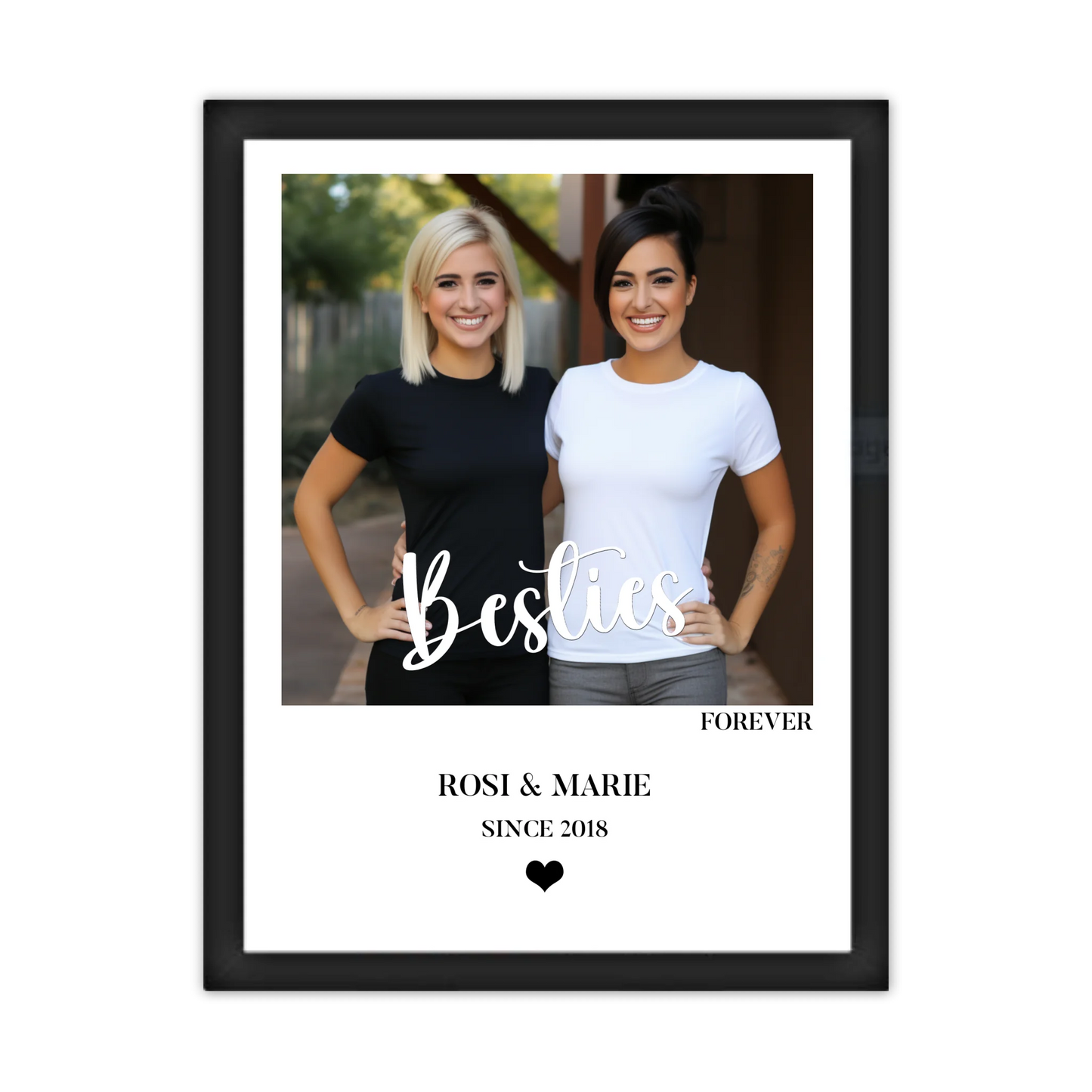 Geschenk für die beste Freundin "Besties" FOREVER Fotoposter - Erinnerungen die verbinden