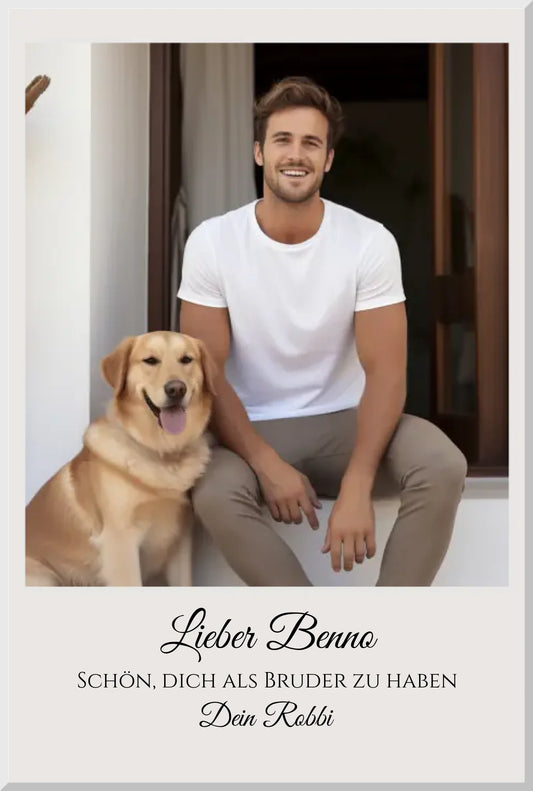 Fotoposter Geschenk Bruder oder bester Freund Geburtstagsgeschenk, Weihnachtsgeschenk Leinwanddruck Leinwandbild