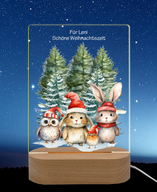 Licht an Nachthimmel