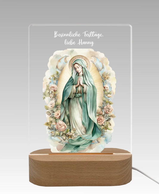 Personalisiertes LED Nachtlicht & Dekolicht Weihnachtsdeko Heilige Maria