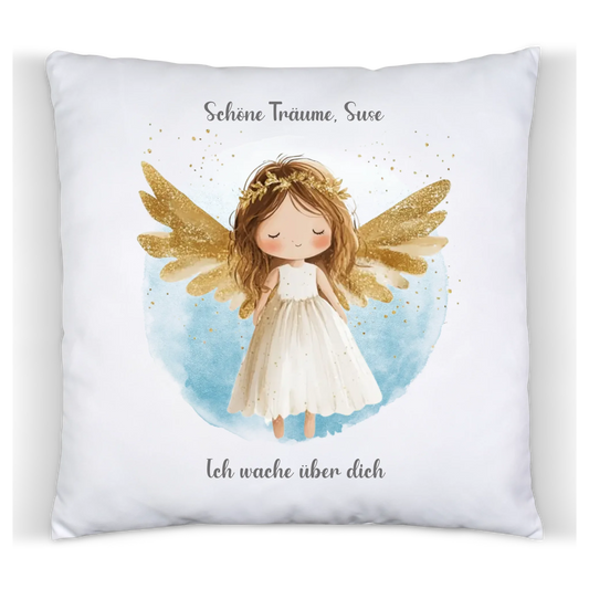 Weihnachtsgeschenk Deko Kissen - Weihnachtsengel weiß