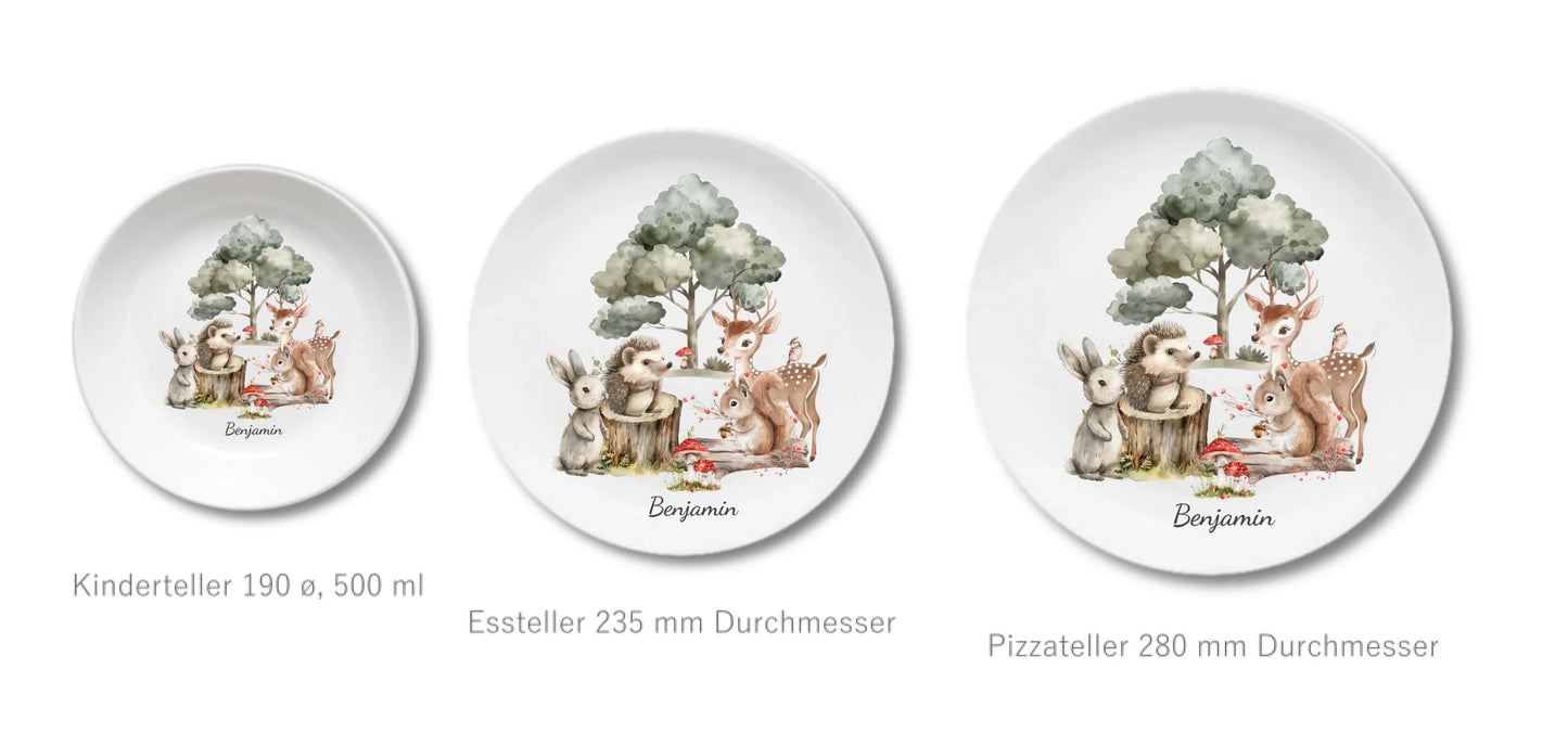 Kinderteller + flacher + Pizzateller