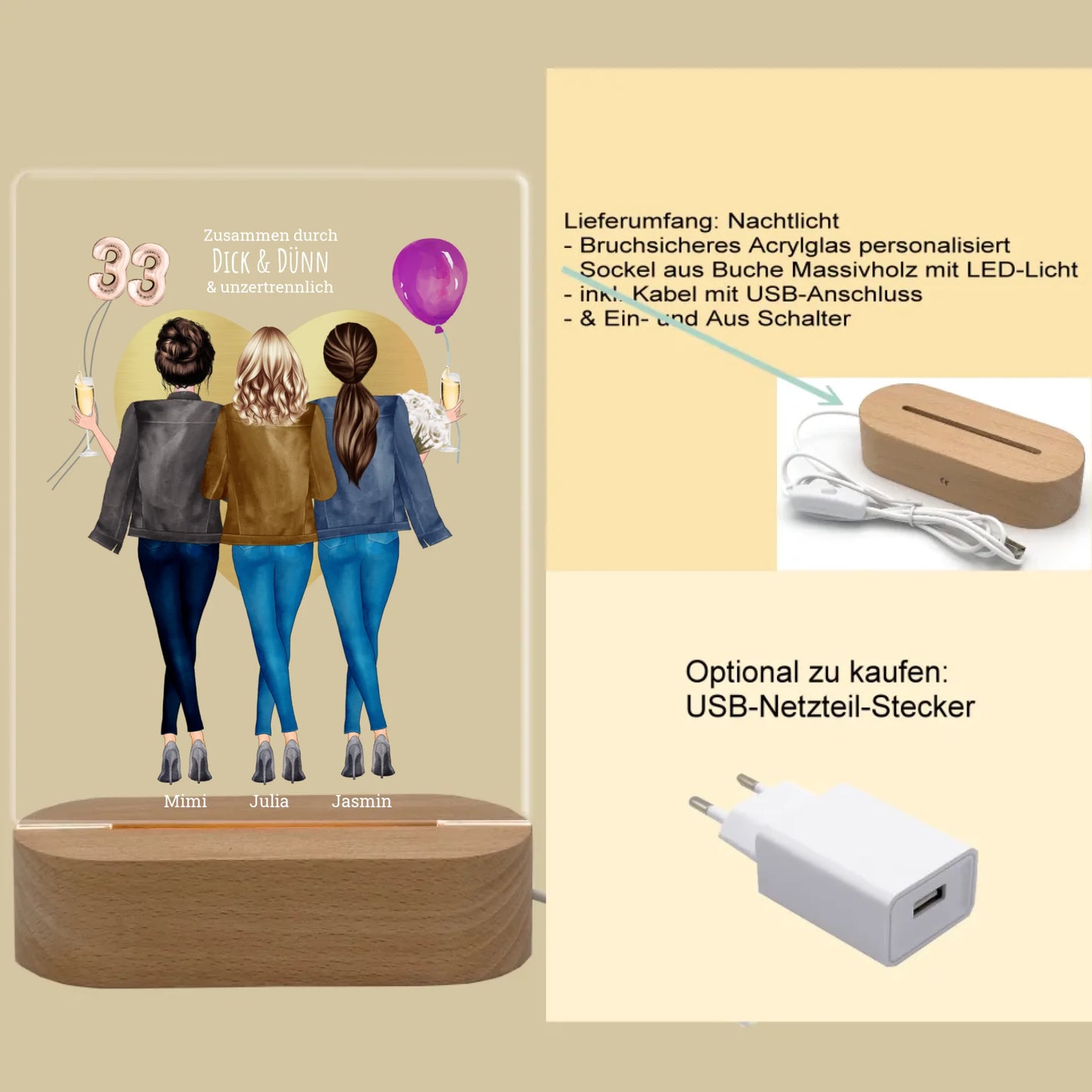 Produktinfo rechteckiges 3