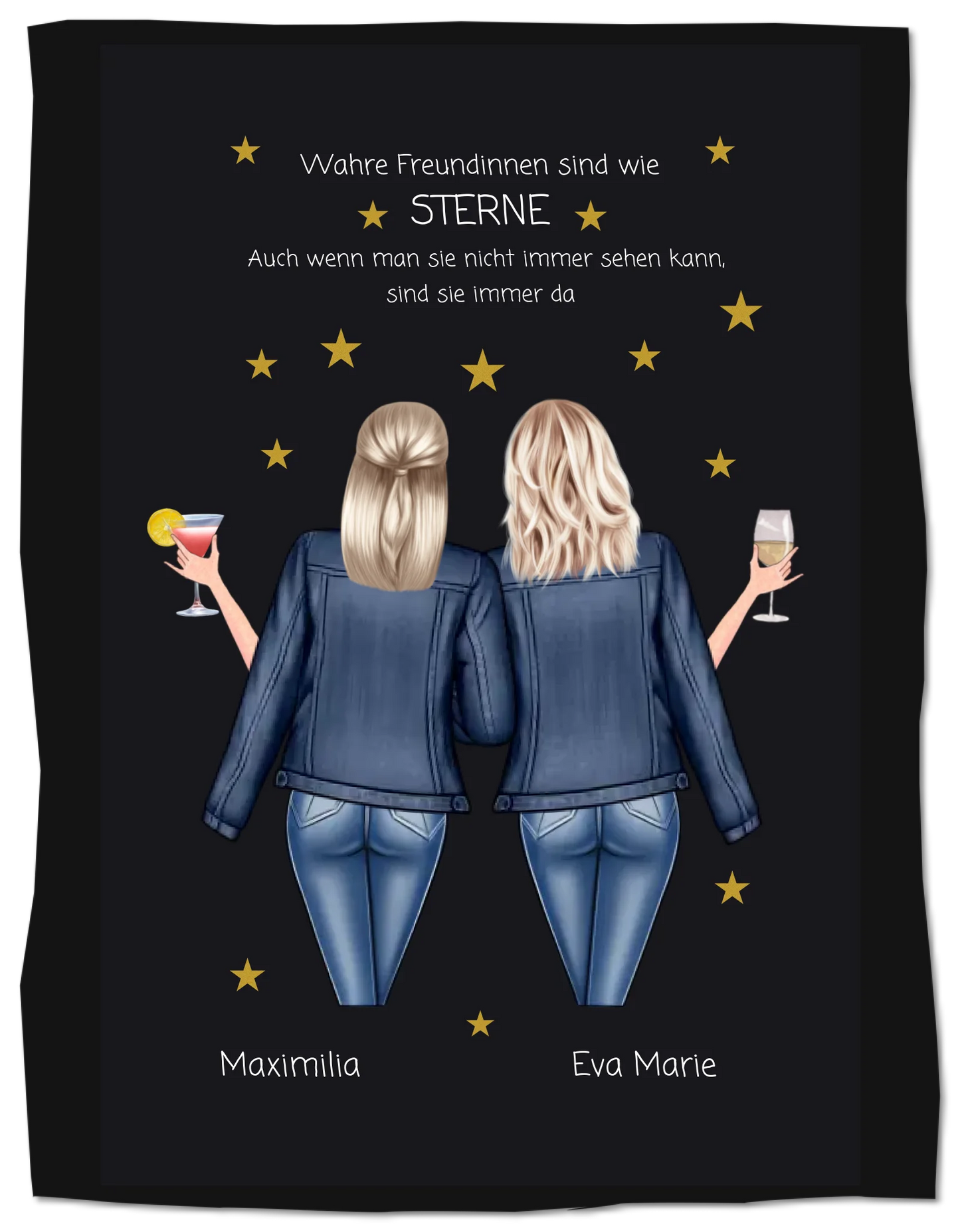 Personalisiertes Geschenk für Freundin - Kuschelige Decke Geschenkidee zum Geburtstag & Weihnachten