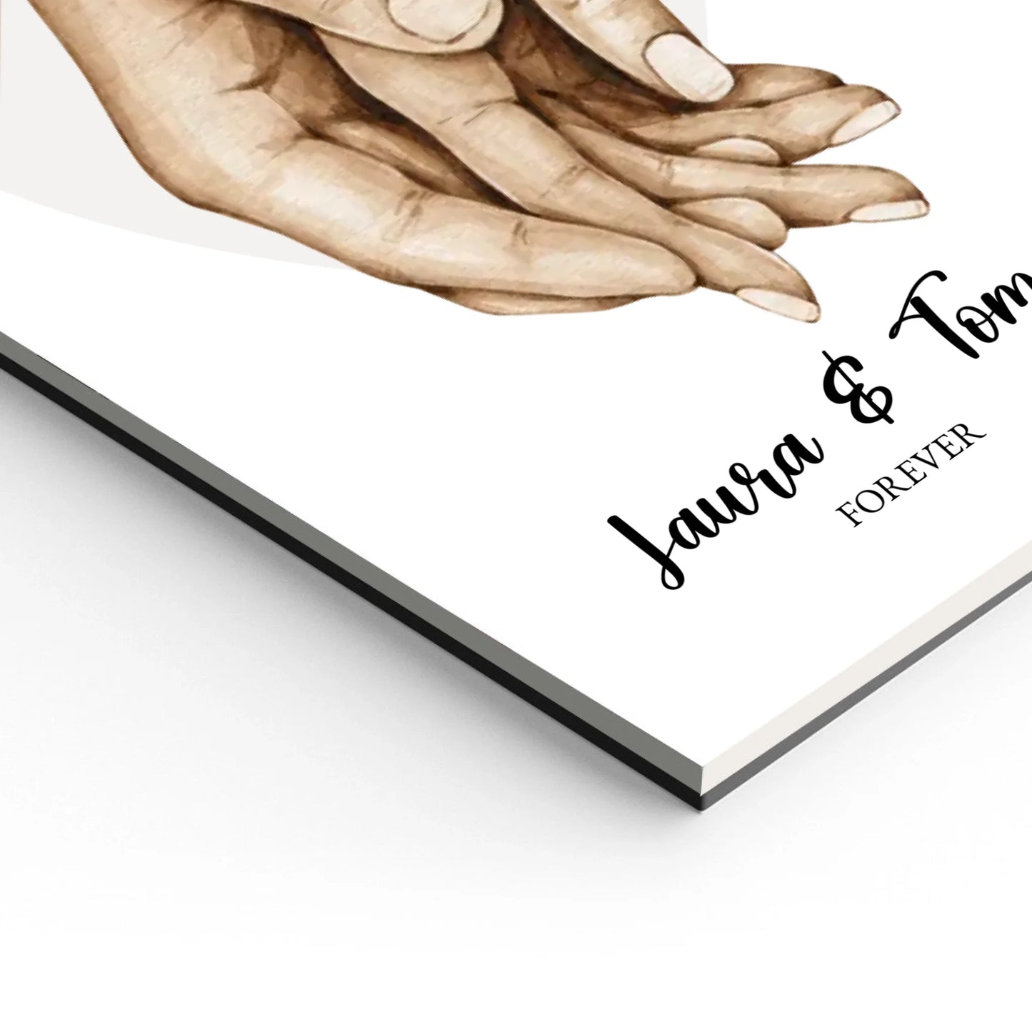 Personalisiertes Geschenk zur Hochzeit mit Hände Motiv - Poster für Verliebte, Verlobte, Verheiratete