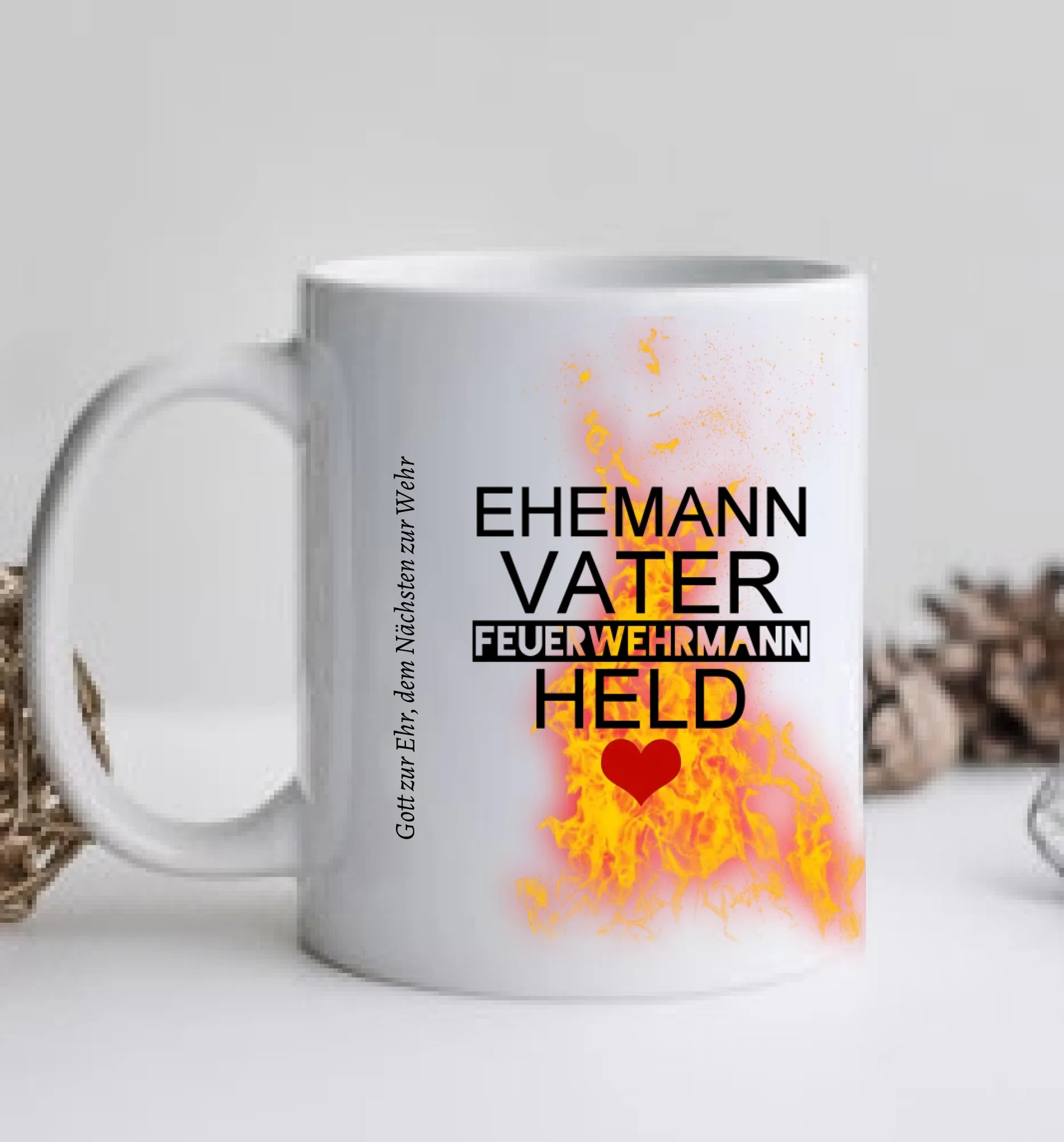 Personalisierte Feuerwehr Tasse mit Namen & Spruch - Geschenk Kollege – BesteFreundeGeschenke
