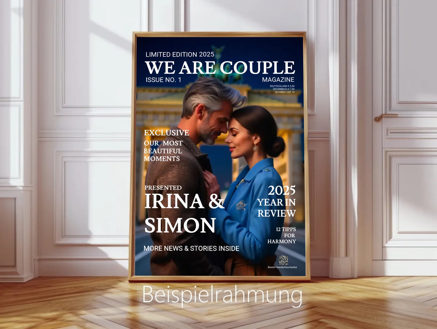 Personalisiertes Magazine Cover "Couple" Fotoposter Geschenk für Paar - digitale Datei