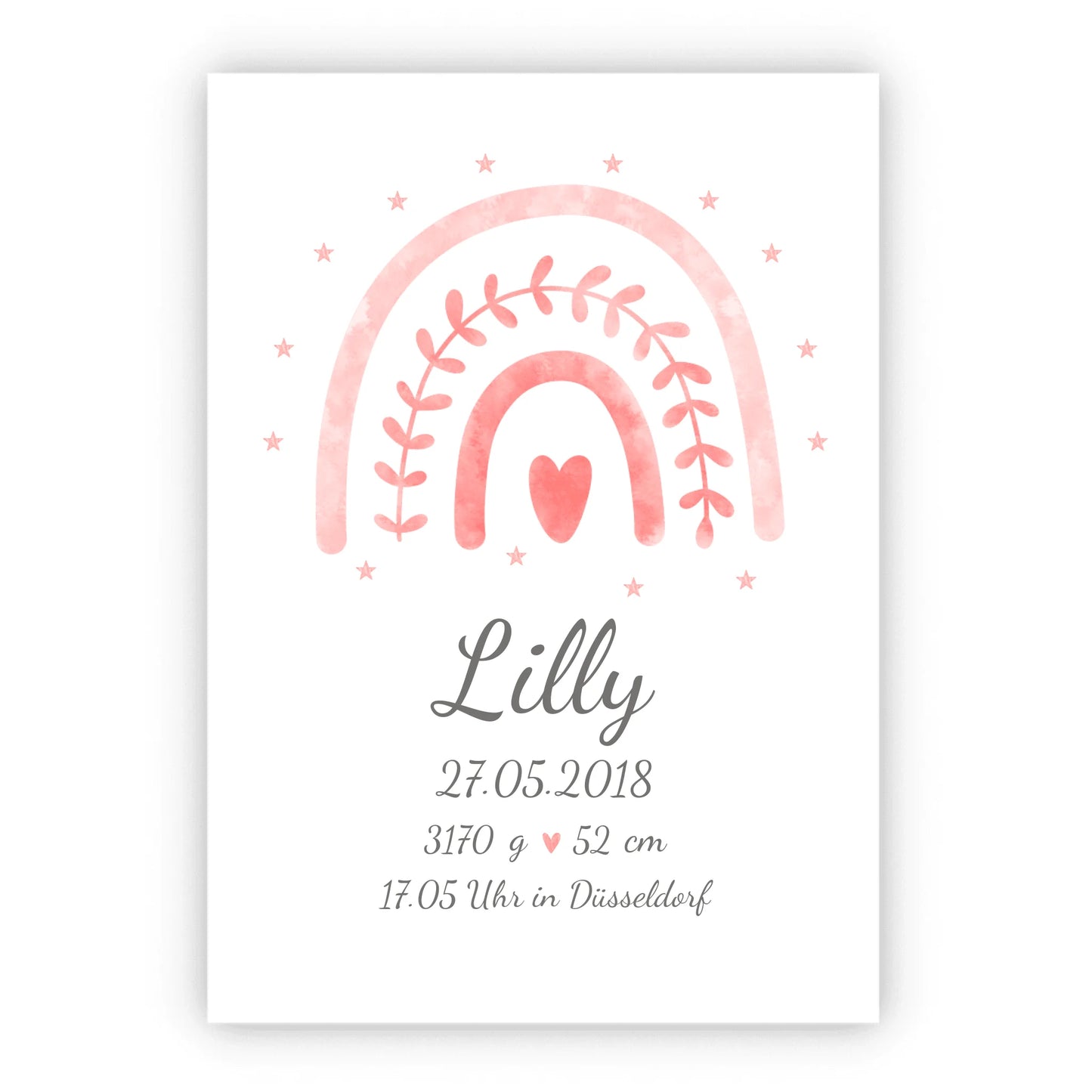 Personalisiertes Poster Geschenk zur Geburt & Taufe | Geburtsanzeige & Taufgeschenk Regenbogen !!! Digitale Datei zum Selberdrucken - kein Poster !!! Digitale Datei zum Selberdrucken - kein Poster A4 A3 A2