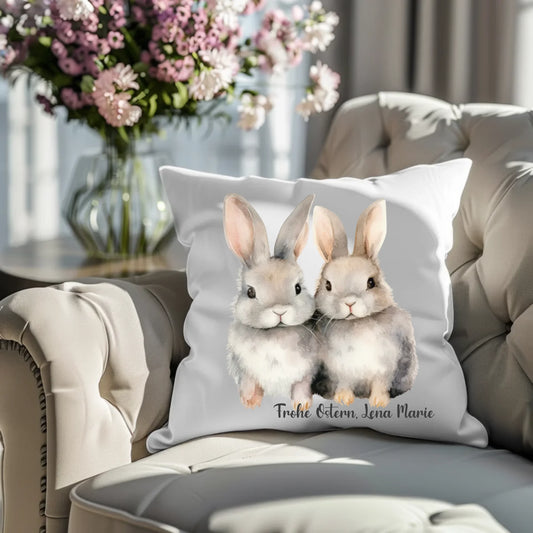 Personalisiertes Geschenk zu Ostern - Hasen Kissen oder als Dekoration