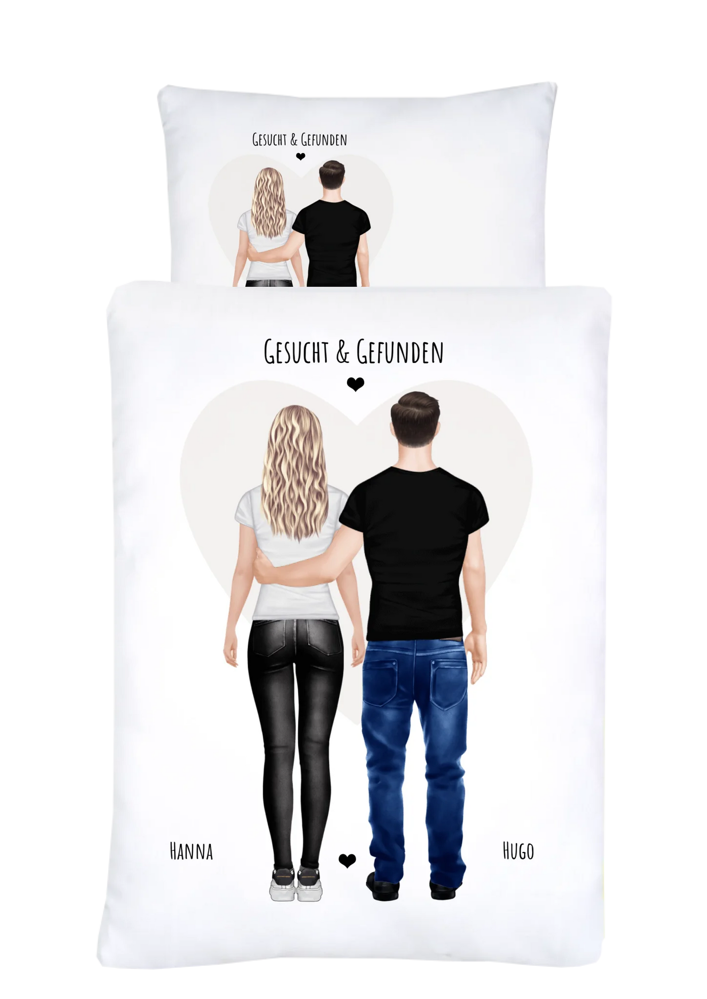 Geburtstagsgeschenk, Weihnachtsgeschenk Pärchen - Personalisiertes Geschenk Bettwäsche für Paare, beste Freunde Geschenk / Zeitraum-Kunstdrucke