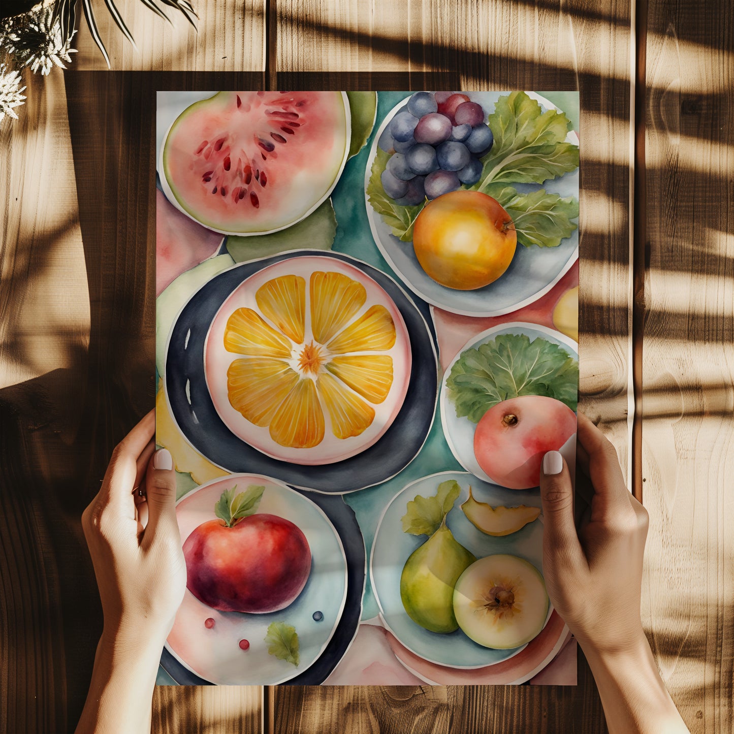 Früchte Küchenposter, Obst Illustration