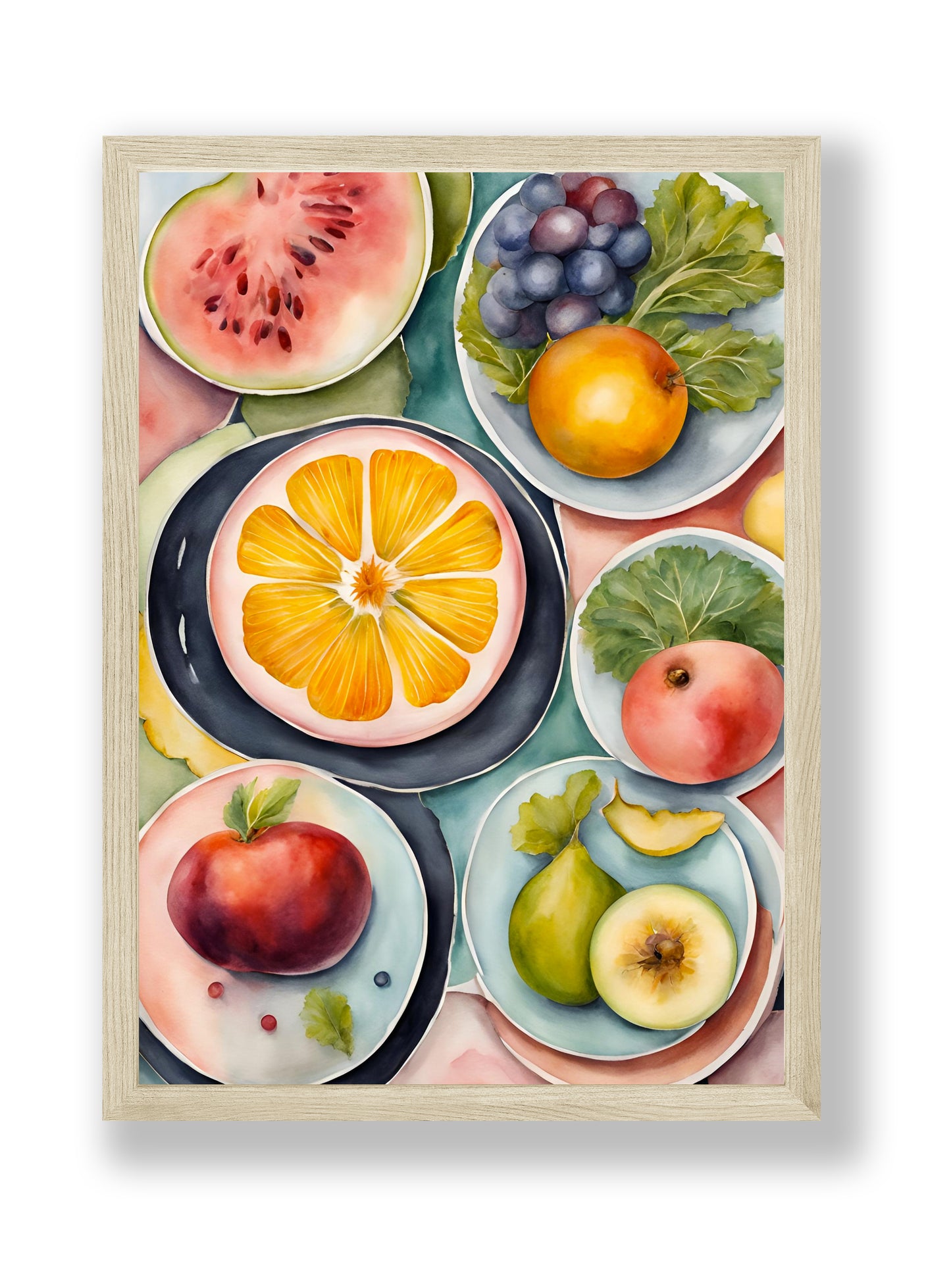 Früchte Küchenposter, Obst Illustration