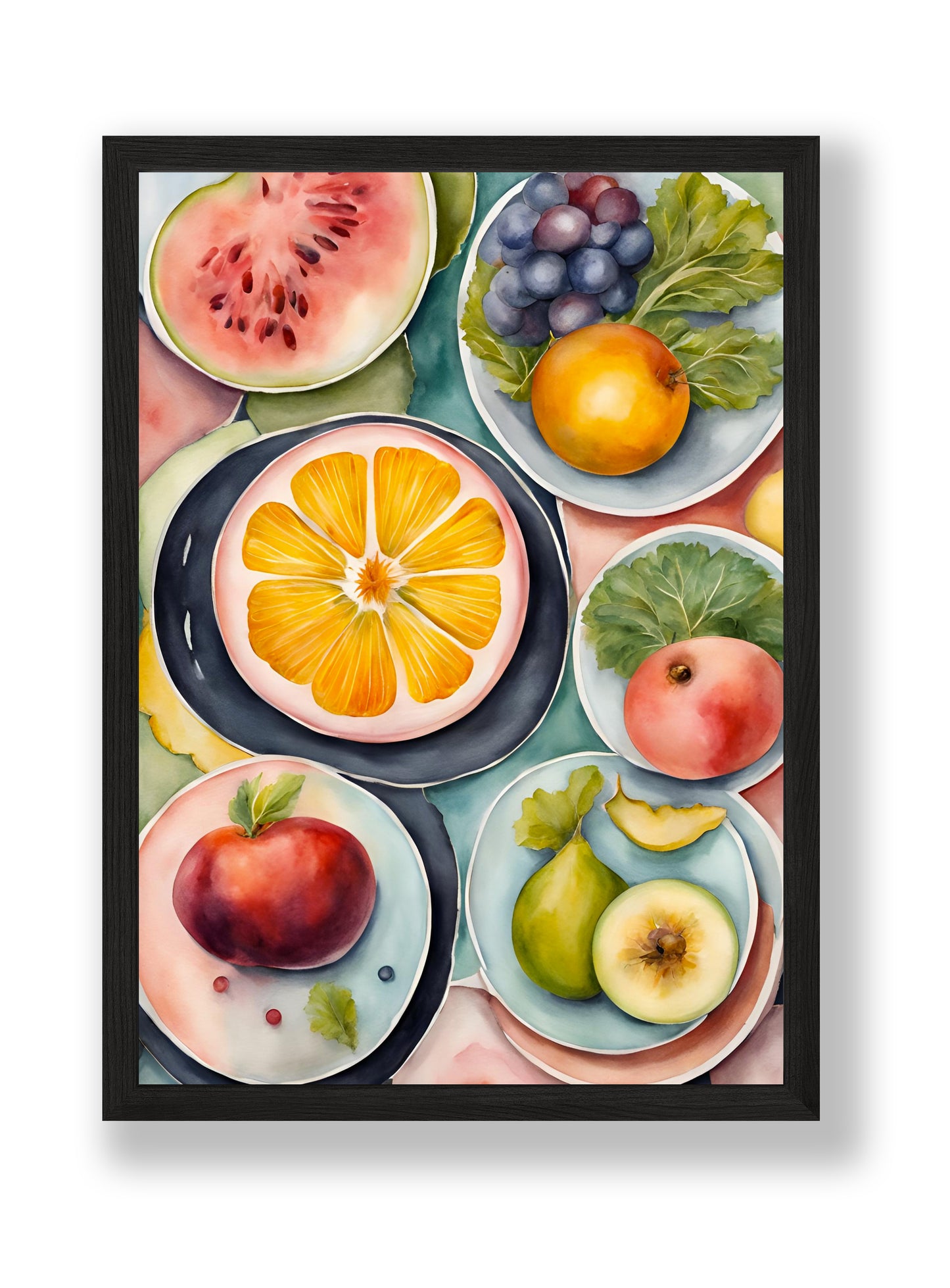 Früchte Küchenposter, Obst Illustration