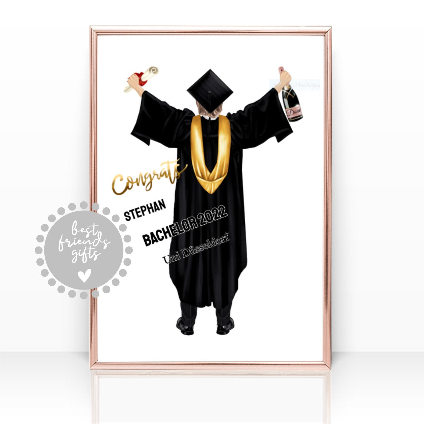 Personalisierte Geschenke Abschlussgeschenke zum Studienabschluss & Schulabschluss zum Doktor, Master, Bachelor, Abitur / Abi, zur Berufsausbildung. für Mächen und Jungen mit Namen und Jahr, als Poster, Tassen, Kissen, Leinwandbilder, Personalisiertes Geschenk 24 Stunden online bestellen
