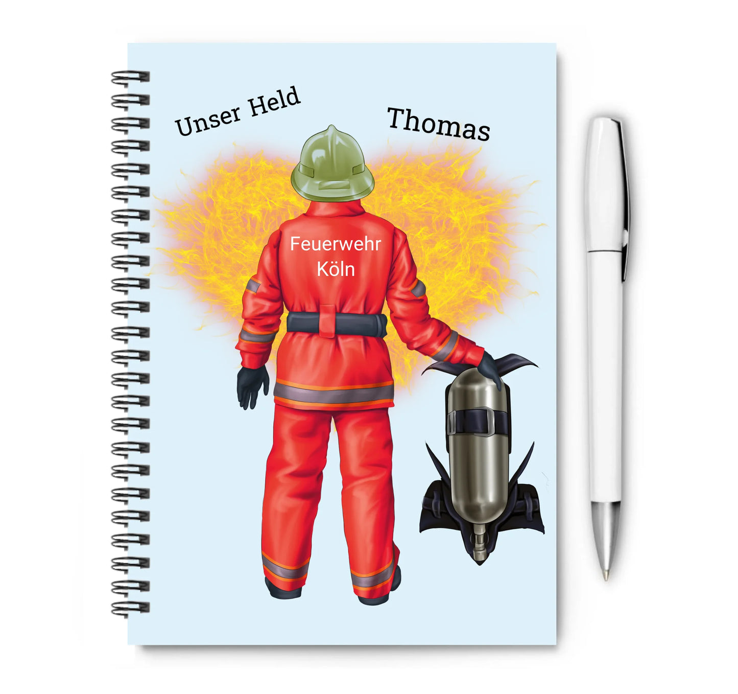 Abschiedsgeschenk, Danke Geschenk, Geburtstagsgeschenk für den Feuerwehrmann mit Namen personalisiert gestalten.
