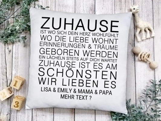 Persönliche Geschenke für deine Familie: Familienbilder, Poster, Tassen und Kissen mit Namen und Motiven. Einzigartig und originell.