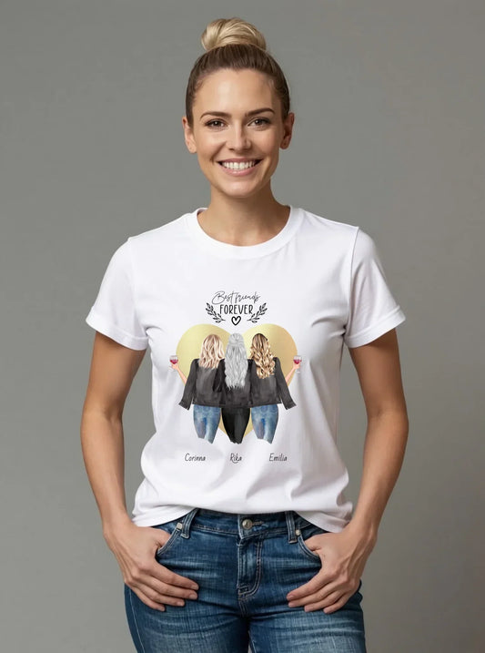 Personalisierte T-shirt für Mama, Papa, beste Freundin und Freunde mit Namen, Foto oder Motivauswahl.