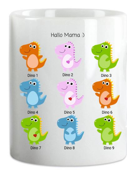 Mamasaurus, Omasaurus personalisierte Tasse für Eltern. Lustige Eltern-Tasse mit Kindernamen und Enkelkinder