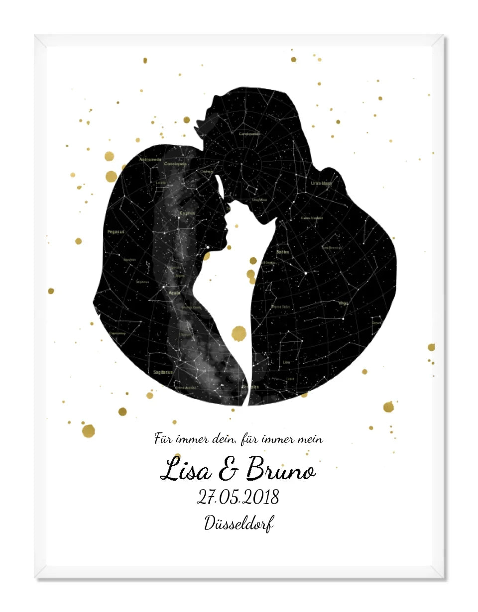 Personalisierte Geschenke zum Hochzeitstag, Valentinstag und Jahrestag mit Namen und Datum.