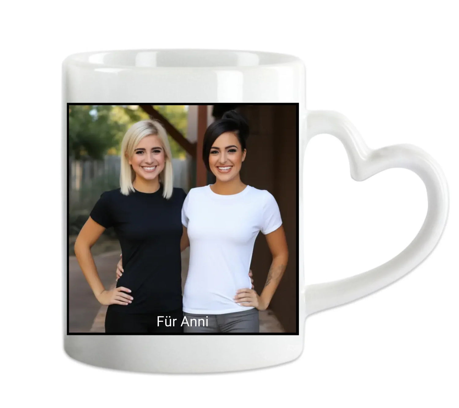 Personalisierte Fototasse mit deinem Bild als perfektes Freundschaftsgeschenk, Geburtstagsgeschenk oder Weihnachtsgeschenk direkt online gestalten.