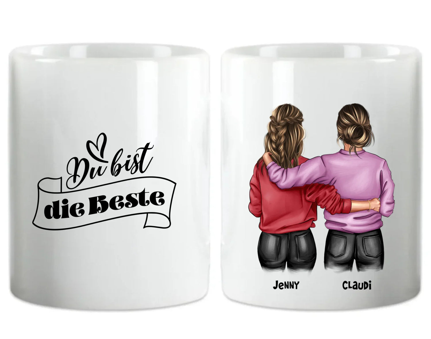 Beste Freundin Tasse Geburtstaggeschenk personalisiert "Du bist die Beste"