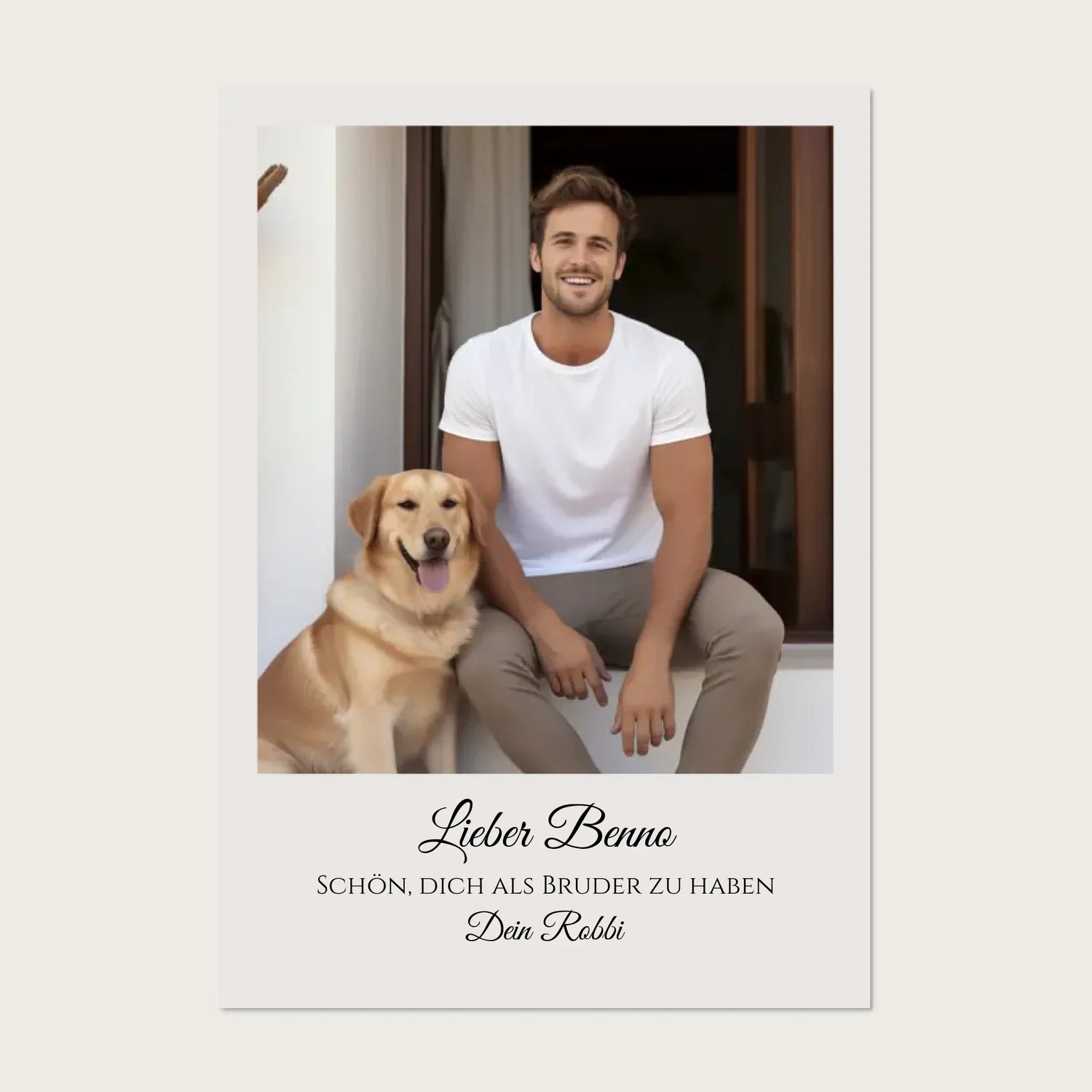 Bruder Geburtstagsgeschenk personalisiert mit eigenem Foto direkt online gestalten mit Vorschau