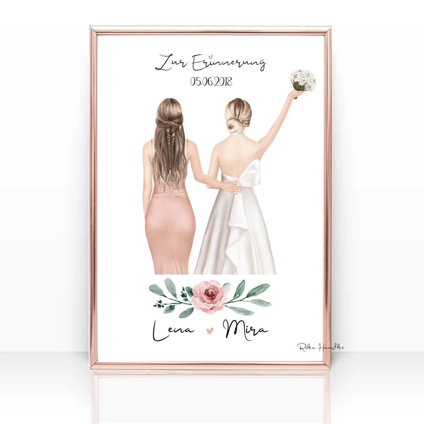 Personalisierte Geschenke -Geschenk Braut - Geschenk Trauzeugin - Danksagung Trauzeuging - Danke beste Trauzeugin - Partnerschaftsgeschenk - Geburtstagsgeschenk Freundin - Geschenk Freund - Valentinsgeschenk - Hochzeitstagsgeschenk