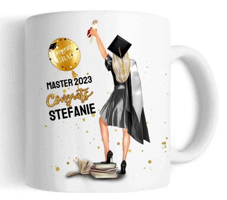 Personalisierte Tassen Geschenke zum Schulabschluss, Abitur, Uni, Studium, Berufsschulabschluss