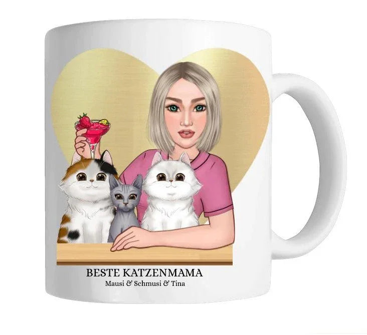 Personalisierte Tassen Geschenke für Tierliebhaber, Katze und Hundmotive. Gestalte deine Lieblingstasse bei uns.