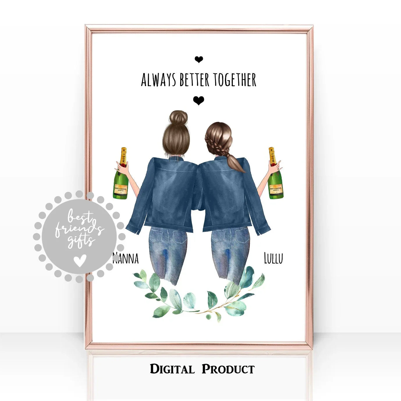 Geschenke für die Freundin, Schwester, Mama, personalisiert als Poster mit Spruch