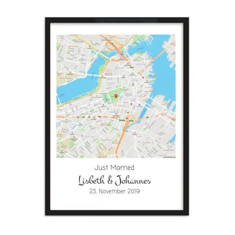 "Wo alles begann" Geschenke | Personalisierte Koordinaten Poster | Perfekt als Hochzeitsgeschenk