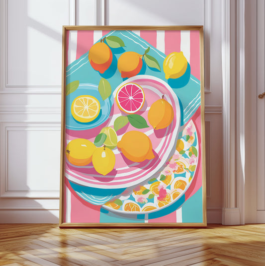 Früchte Poster, Küchenposter, Wandbild und Dekoration