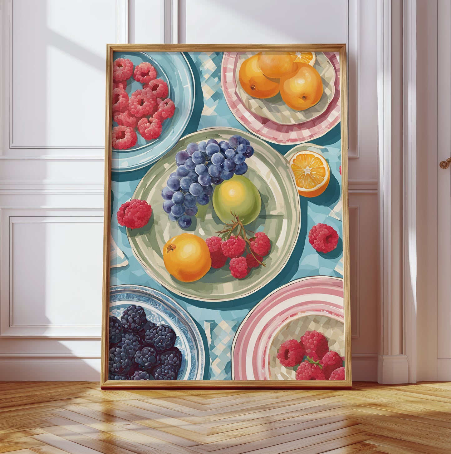 Küchenposter mit Obst Früchen, Wandbild, Küchenbild Dekoration