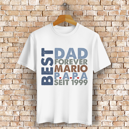 Personalisiertes T-Shirt mit Name "Papa" - Geschenk Idee für Vater
