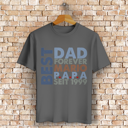 Personalisiertes T-Shirt mit Name "Papa" - Geschenk Idee für Vater
