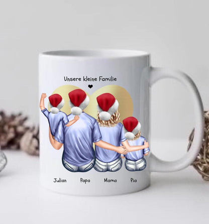 Weihnachtsgeschenk  Kaffeebecher Familie personalisiertes Weihnachtsgeschenk Kaffeebecher Nikolausgeschenk