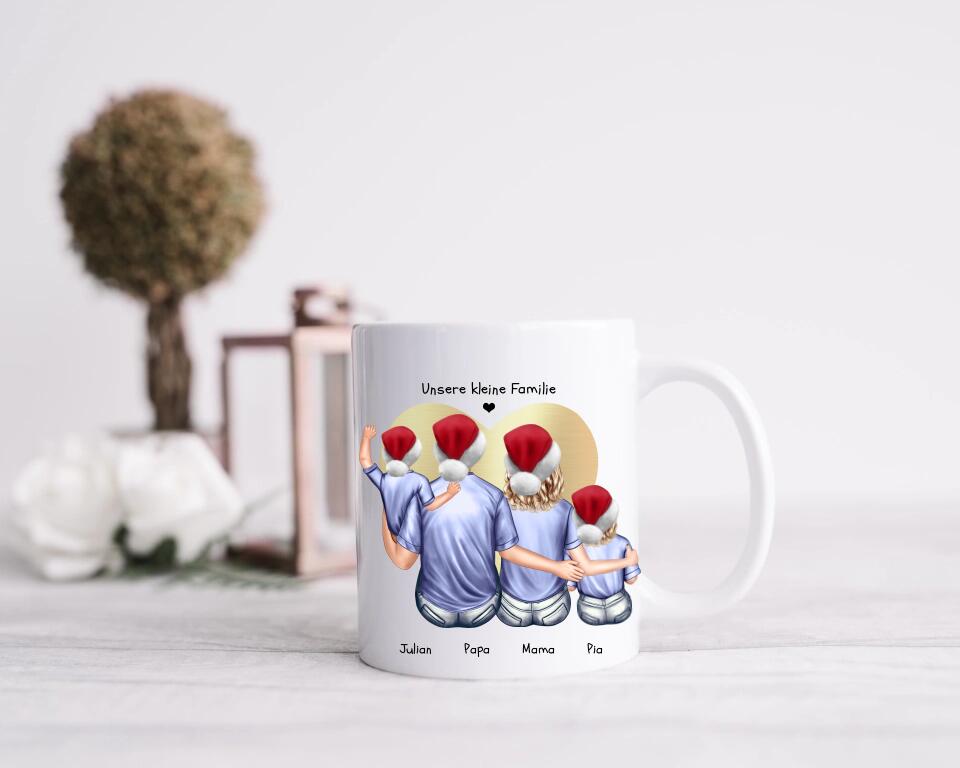 Weihnachtsgeschenk  Kaffeebecher Familie personalisiertes Weihnachtsgeschenk Kaffeebecher Nikolausgeschenk