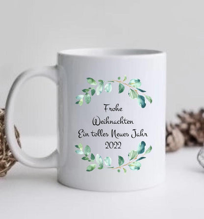 Geschenk für Freundin - 3 Beste Freundinnen Geschenk Kaffeetasse Weihnachtstasse personalisiert-Kaffeebecher Weihnachtsgeschenk