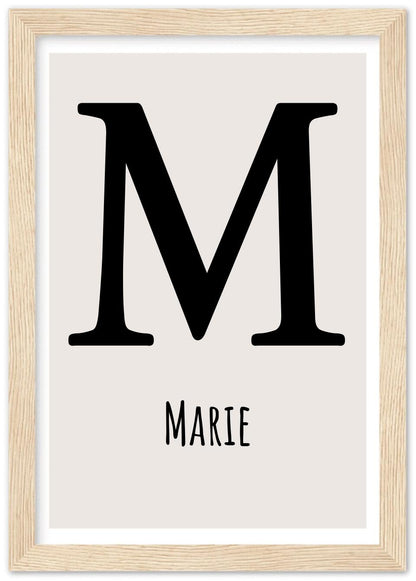 Dekoratives Namensbild - Buchstabe Monogramm Bild - Poster
